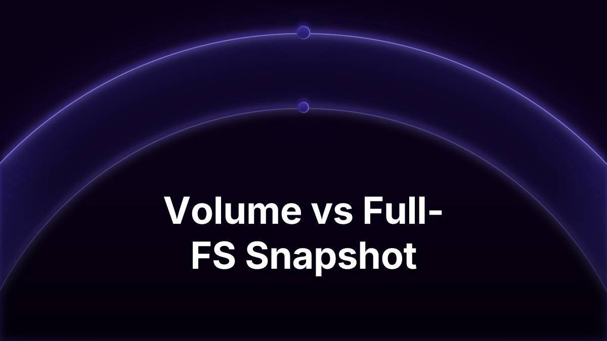 GPU Volume Snapshot vs Full Filesystem Snapshot: One Restores Your Data, the Other Restores Your Work