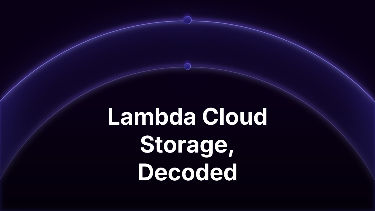 Lambda Cloud Storage: No Stop Button, Only Terminate